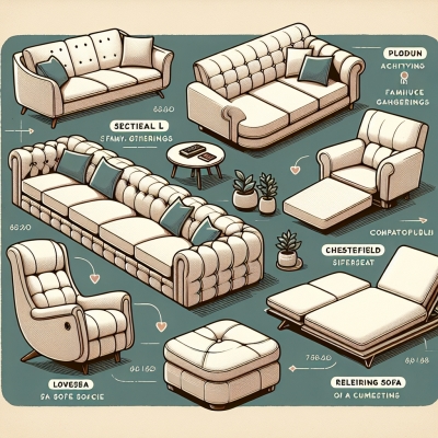 Die Sofaarten des Sofas und die unterschiedlichen Funktionen