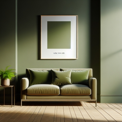 Olivgrünes grünes Sofa welche Wandfarbe » Harmonische Farbkonzepte